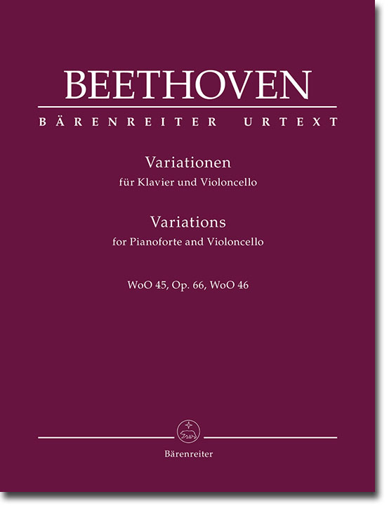 Beethoven Variationen WoO 45, Op. 66, WoO 46 für Klavier und Violoncello