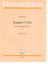 Adolf Míšek Sonate F-Dur Op. 7 für Kontrabaß und Klavier