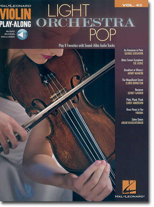 Light Orchestra Pop Hal Leonard Violin Play-Along Volume 43