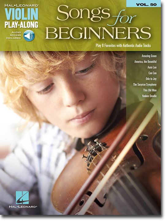 Songs for Beginners Hal Leonard Violin Play-Along Volume 50