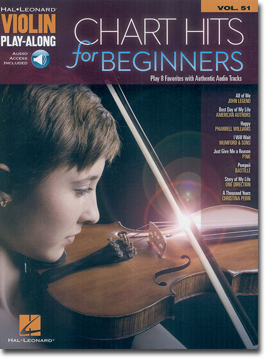 Chart Hits for Beginners Hal Leonard Violin Play-Along Volume 51