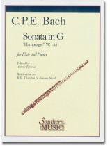 C. P. E. Bach Sonata in G "Hamburger"W. 133 for Flute and Piano