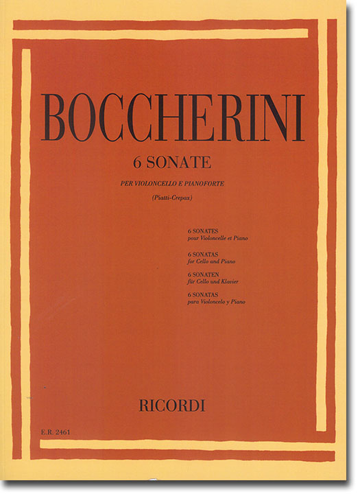 Boccherini 6 Sonate per Violoncello e Pianoforte