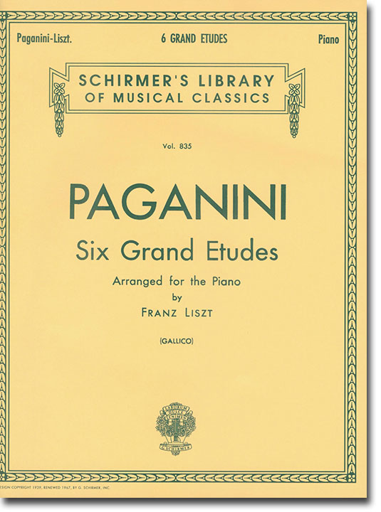 Paganini-Liszt Six Grand Etudes for Piano