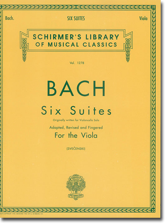 J.S. Bach Six Suites for the Viola (Svećenski)