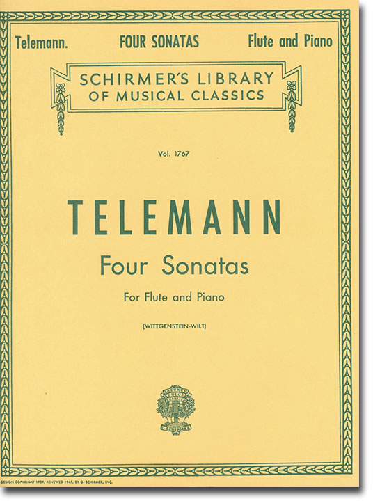 Telemann Four Sonatas for Flute and Piano