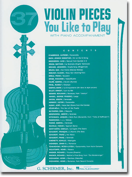 37 Violin Pieces You Like to Play with Piano Accompaniment