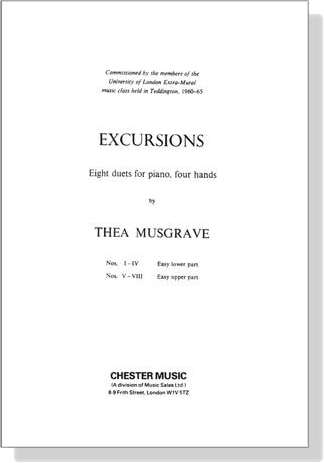 Musgrave【Excursions】Eight Duets for Piano , Four Hands