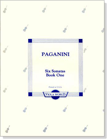 Paganini【Six Sonatas】Book One for Viola