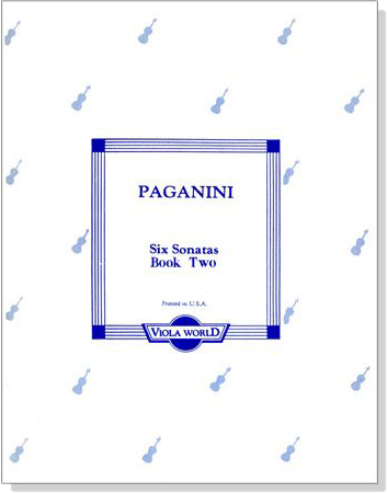 Paganini【Six Sonatas】Book Two for Viola