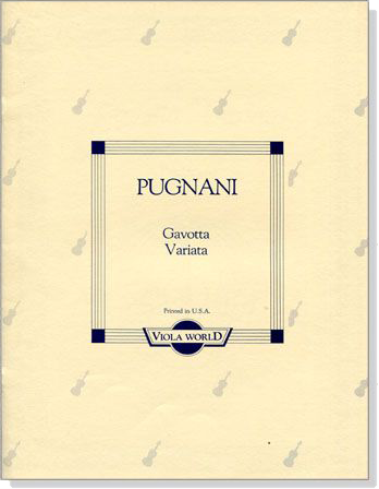 Pugnani【Gavotta Variata】for Viola