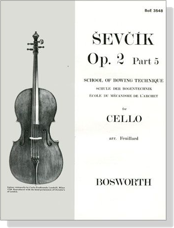 Sevcik【Op. 2 , Part 5】 School of Bowing Technique for Cello