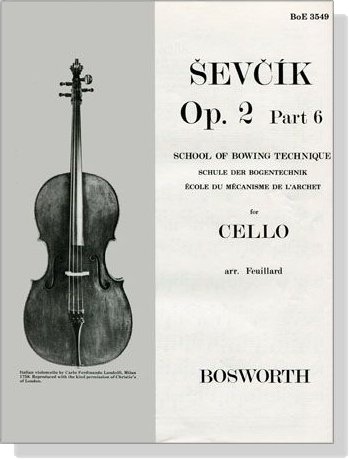 Sevcik【Op. 2 , Part 6】 School of Bowing Technique for Cello