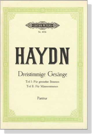 Haydn【Dreistimmige Gesänge】Partitur