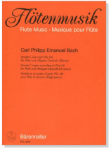 Carl Philipp Emanuel Bach【Sonate C-dur nach Wq 149】für Flute und obligates Cembalo(Klavier) Carl Philipp Emanuel Bach【Sonate C-dur nach Wq 149】für Flute und obligates Cembalo(Klavier)