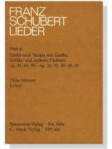 Schubert Lieder 4【Lieder nach Goethe, Schiller und anderen Dichtern】Hoch