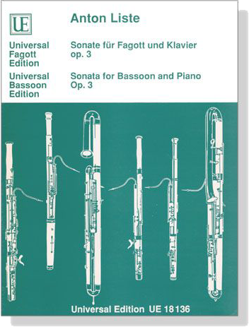 Anton Liste【Sonate , Op. 3】für Fagott und Klavier