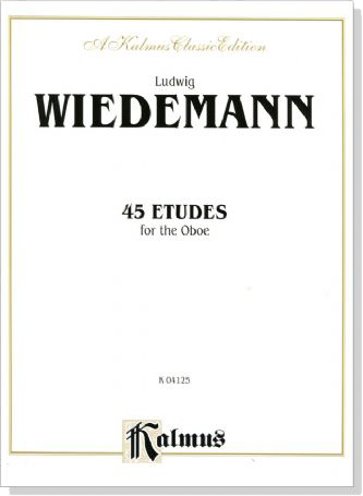 Wiedemann【45 Etudes 】for the Oboe