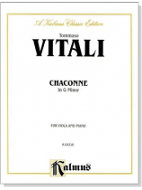 Tommaso Vitali【Chaconne in G Minor】for Viola and Piano Tommaso Vitali【Chaconne in G Minor】for Viola and Piano