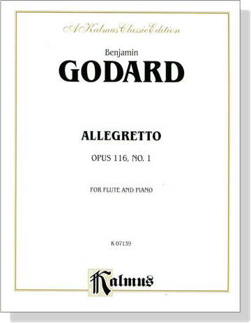 Godard【Allegretto Opus 116, No. 1】for Flute and Piano