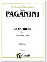 Paganini【 24 Caprices Opus 1】for Viola Paganini【 24 Caprices Opus 1】for Viola