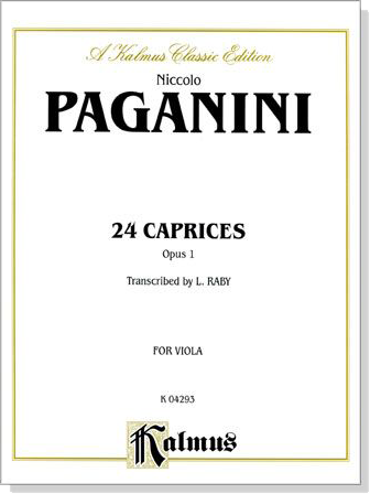 Paganini【 24 Caprices Opus 1】for Viola