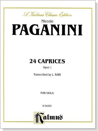 Paganini【 24 Caprices Opus 1】for Viola Paganini【 24 Caprices Opus 1】for Viola