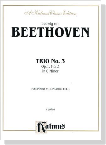 Beethoven【 Trio No. 3 - Op. 1, No. 3  In C major】for Piano , Violin and Cello