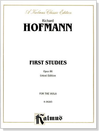 Hofmann【First Studies  Op. 86】for the Viola