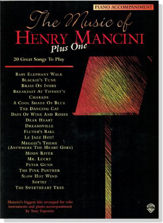 The Music of Henry Mancini 【CD+樂譜】Plus One , Piano Accompaniment