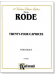 Pierre Rode【Twenty Four Caprices】for Viola Pierre Rode【Twenty Four Caprices】for Viola