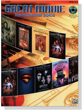 Great Movie Instrumental Solos【CD+樂譜】for Flute, Level 2-3