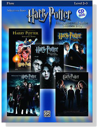 Harry Potter Instrumental Solos【CD+樂譜】Flute, Selections from Movies 1- 5 , Level 2-3