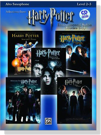 Harry Potter Instrumental Solos【CD+樂譜】Alto Saxophone, Selections from Movies 1-5 , Level 2-3