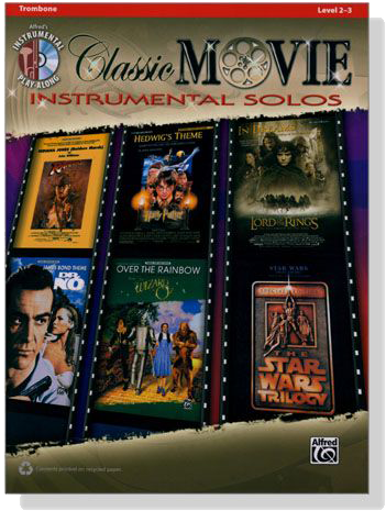 Classic Movie Instrumental Solos【CD+樂譜】for Trombone, Level 2-3