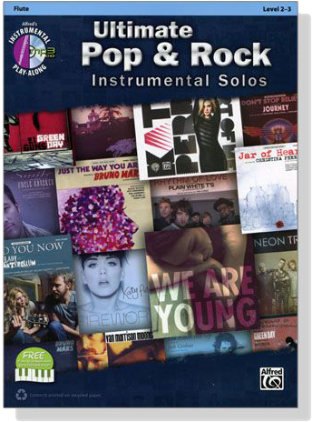 Ultimate Pop & Rock Instrumental Solos【CD+樂譜】for Flute , Level 2-3