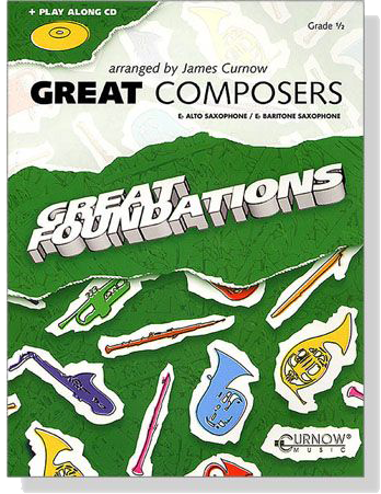 Great Composers【CD+樂譜】 E♭ Alto Saxophone / E♭ Baritone Saxophone