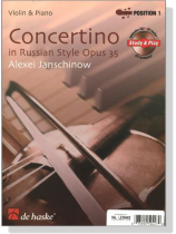 Alexei Janschinow【CD+樂譜】Concertino in Russian Style , Opus 35【 Position 1】for Violin and Piano
