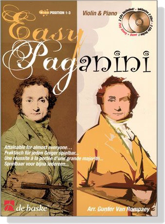 Easy Paganini for Violin and Piano【CD+樂譜】Position 1-3