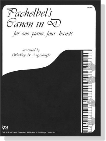 Pachelbel's【Canon in D】for One Piano , Four Hands