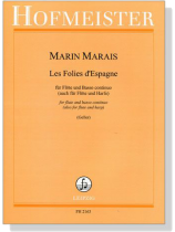 Marin Marais【Les Folies d'Espagne】für Flöte und Basso continuo