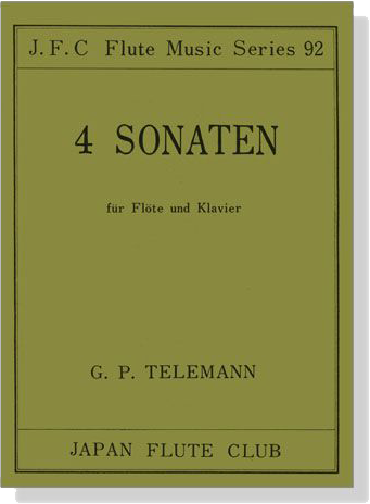 G.P. Telemann【4 Sonaten】für Flöte und Klavier