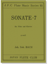 J. S. Bach【Sonate-7 , g-moll , BWV 1020】für Flöte und Klavier J. S. Bach【Sonate-7 , g-moll , BWV 1020】für Flöte und Klavier