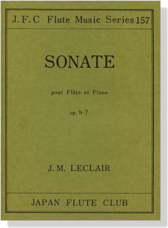 J.M. Leclair【Sonate , Op. 9-7】pour Flûte et Piano