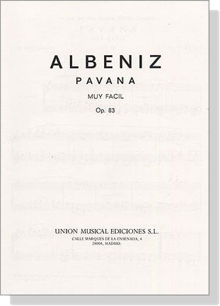 Albeniz【Pavana】Muy Facil, Op. 83  Piano