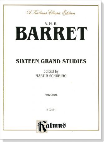 Barret【Sixteen Grand Studies】for Oboe