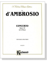 A. d'Ambrosio【Concerto Opus 29】In B Minor for Violin and Piano