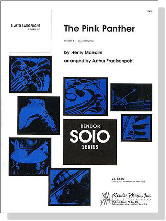 The Pink Panther for E♭ Alto Saxophone with Piano