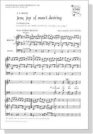 J.S. Bach Jesu, Joy Of Man's Desiring(SATB)	