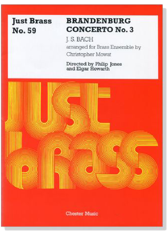 J.S. Bach【Brandenburg Concerto No. 3】Arranged for Brass Ensemble ,Just Brass No.59